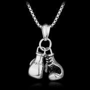 Fitness boxing gloves titanium steel necklace