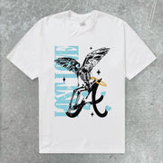 Trendy printed street style short-sleeved T-shirt