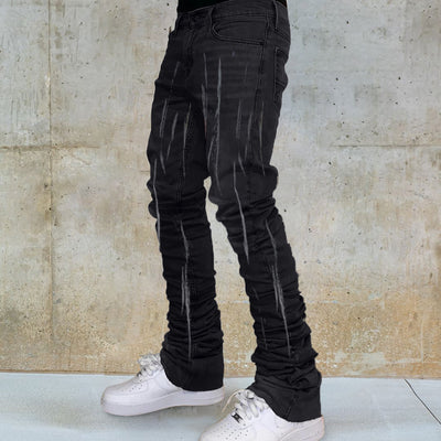 Trendy street hip-hop tie-dye trendy jeans
