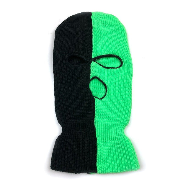 contrast color matching three-hole Beanie ski mask