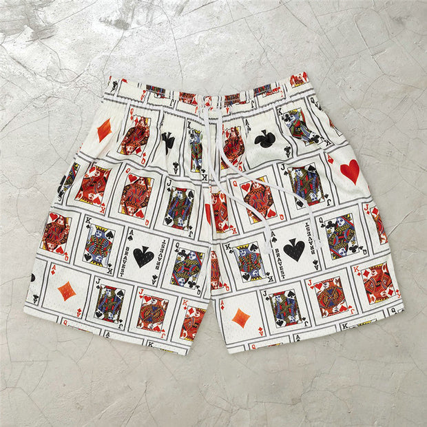 Personalized playing card printed shorts