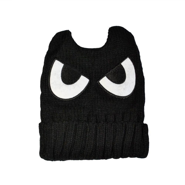 Eye embroidery devil horn Beanie